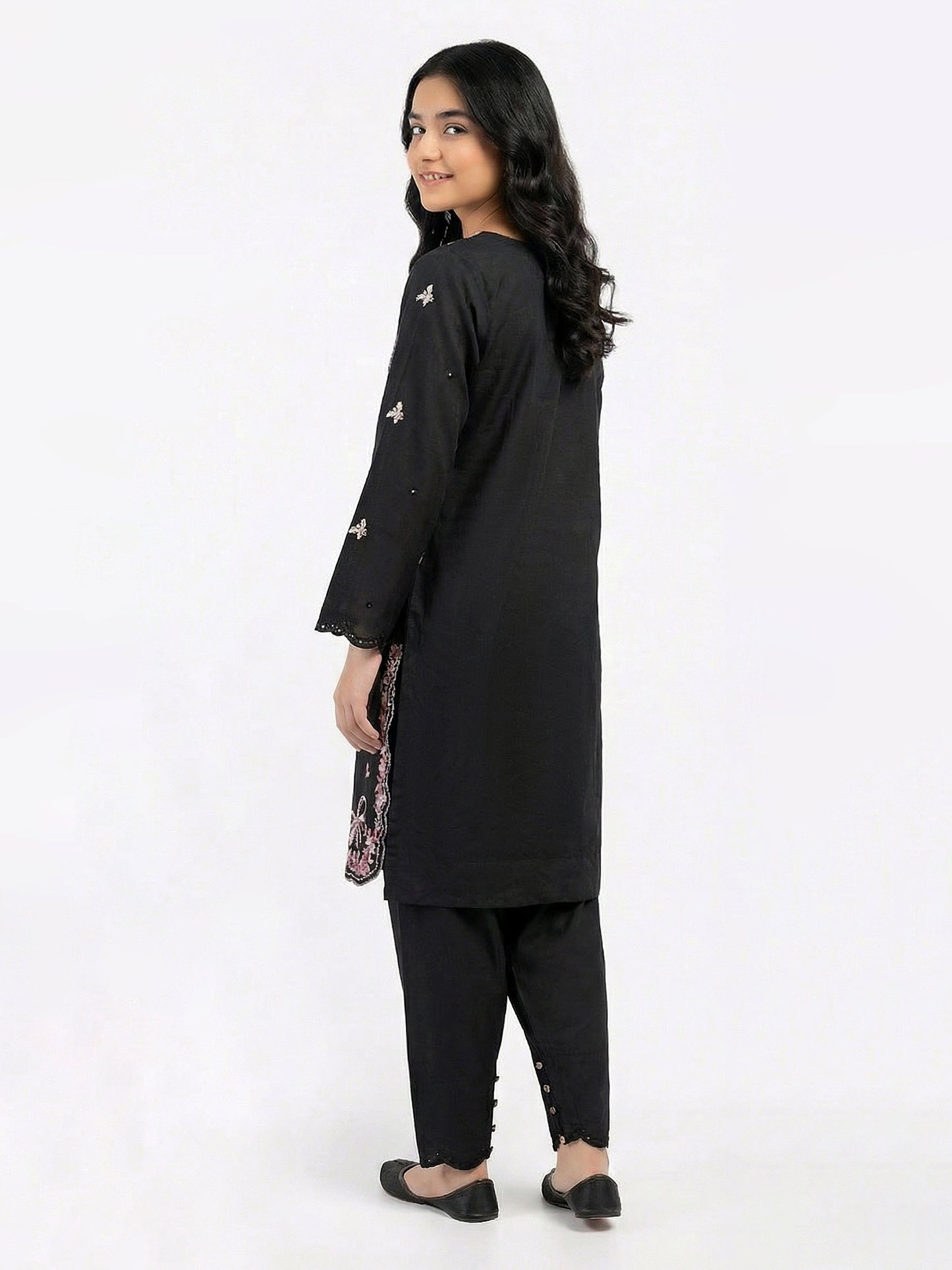 2 Piece Cotton Net Suit- Embroidered (Pret)