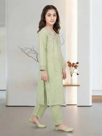 2 Piece Lawn Masoori Suit- Embroidered (Pret)