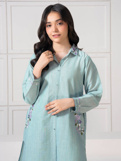 2 Piece Yarn Dyed Suit-Embroidered