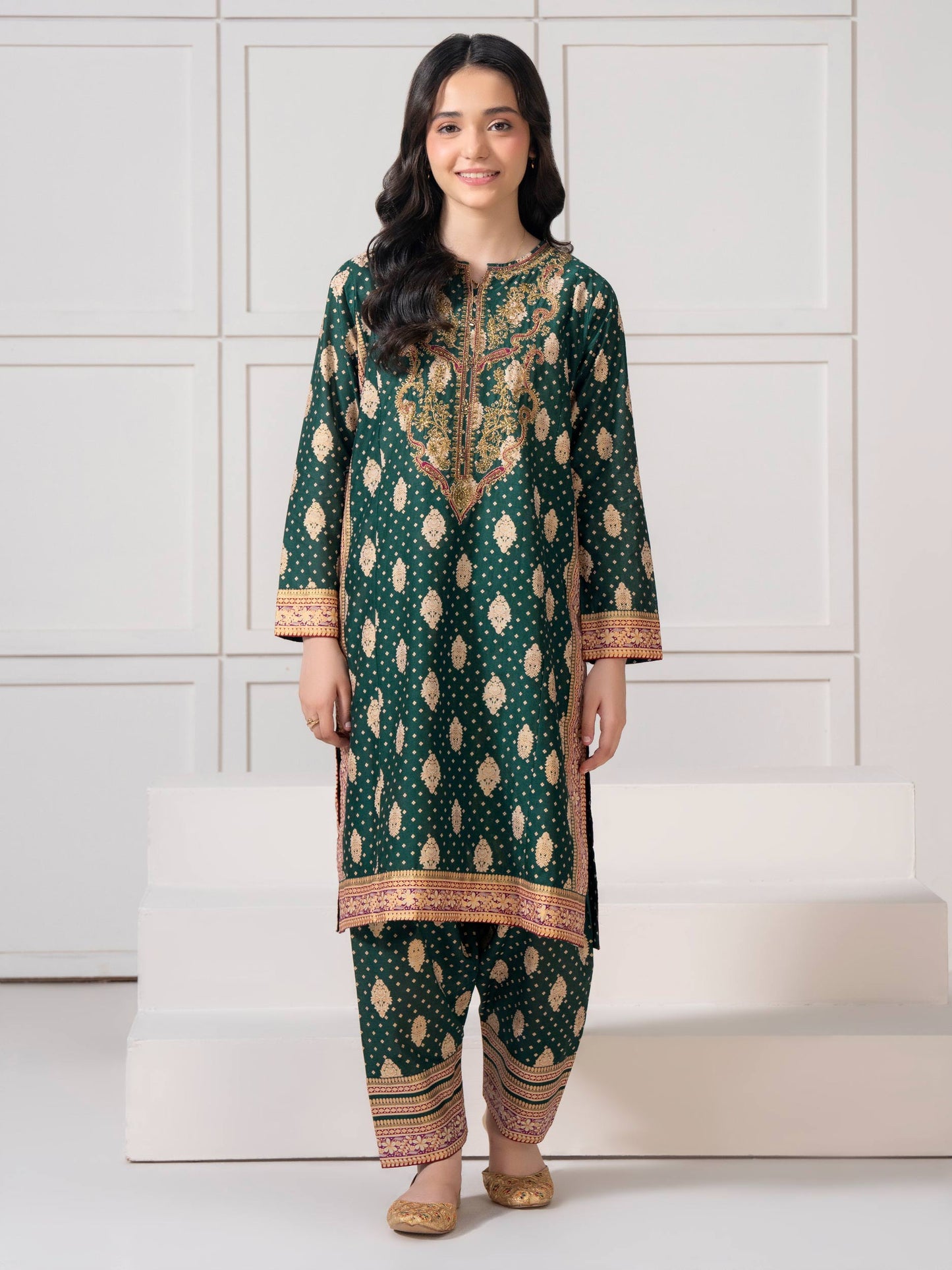 2 Piece Lawn Suit-Embroidered