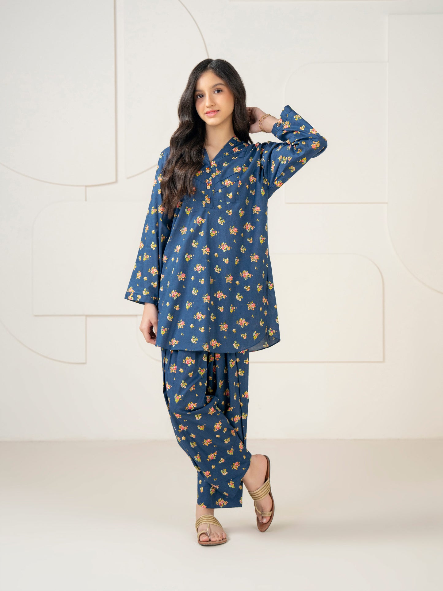 2 Piece Lawn Suit-Printed