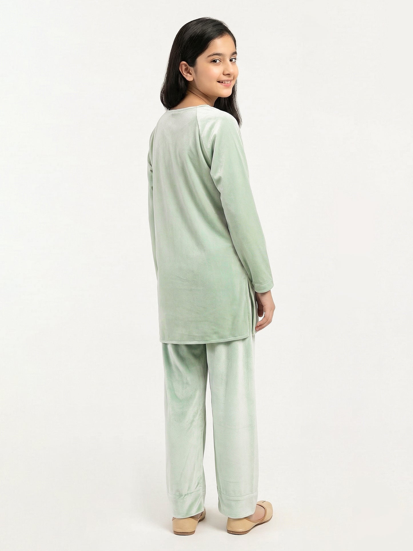 Velour Co-ord Set- Embroidered