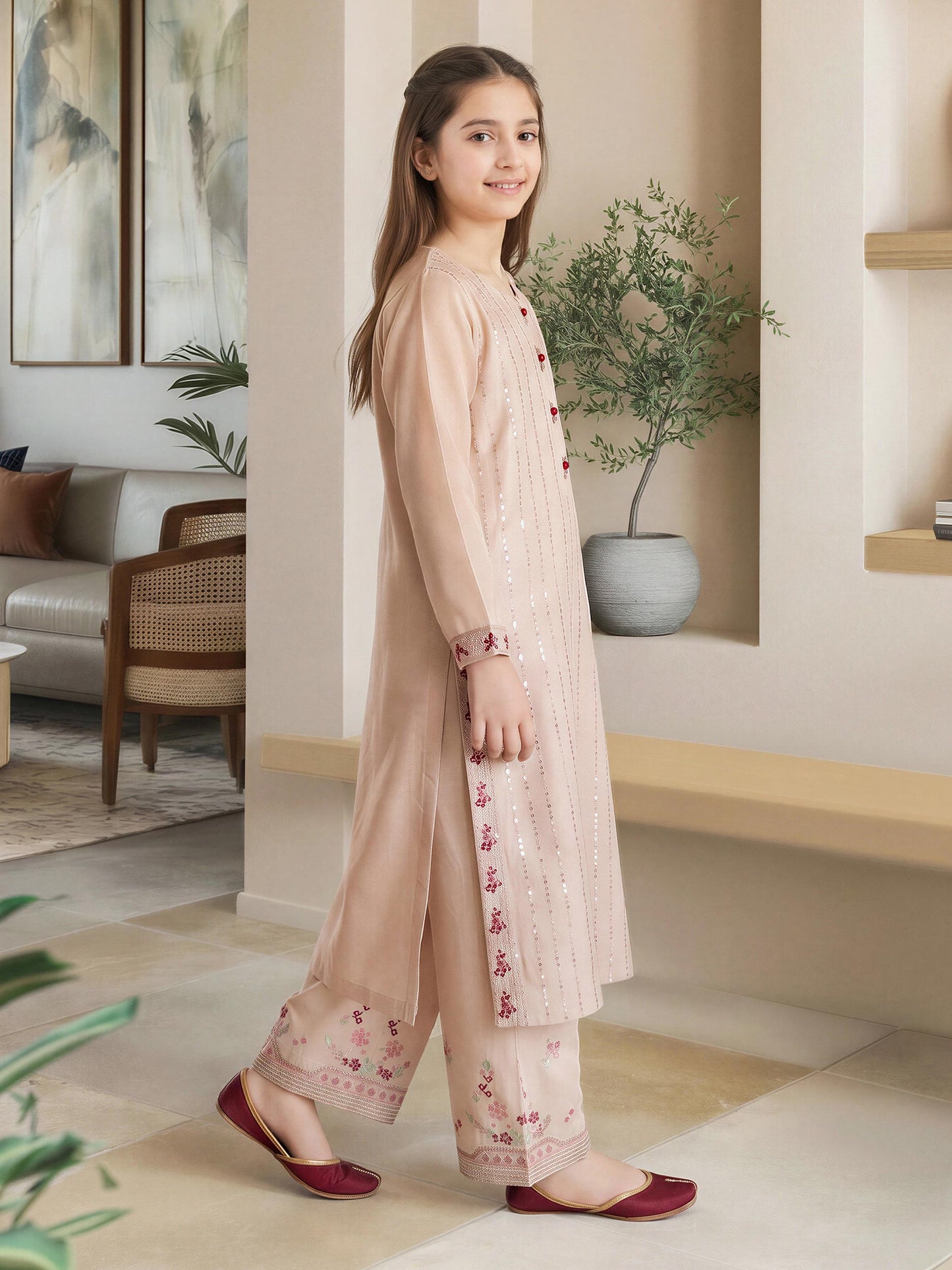 2 Piece Missouri Suit- Embroidered (Pret)