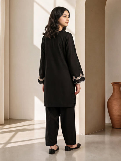 2 Piece Khaddar Suit- Embroidered (Pret)