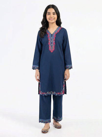 2 Piece Khaddar Suit- Embroidered (Pret)