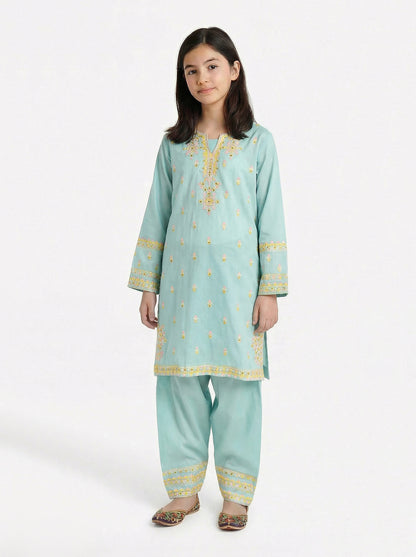 2 Piece Moonlight  Suit- Embroidered (Pret)