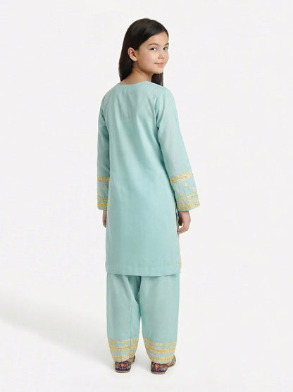 2 Piece Moonlight  Suit- Embroidered (Pret)