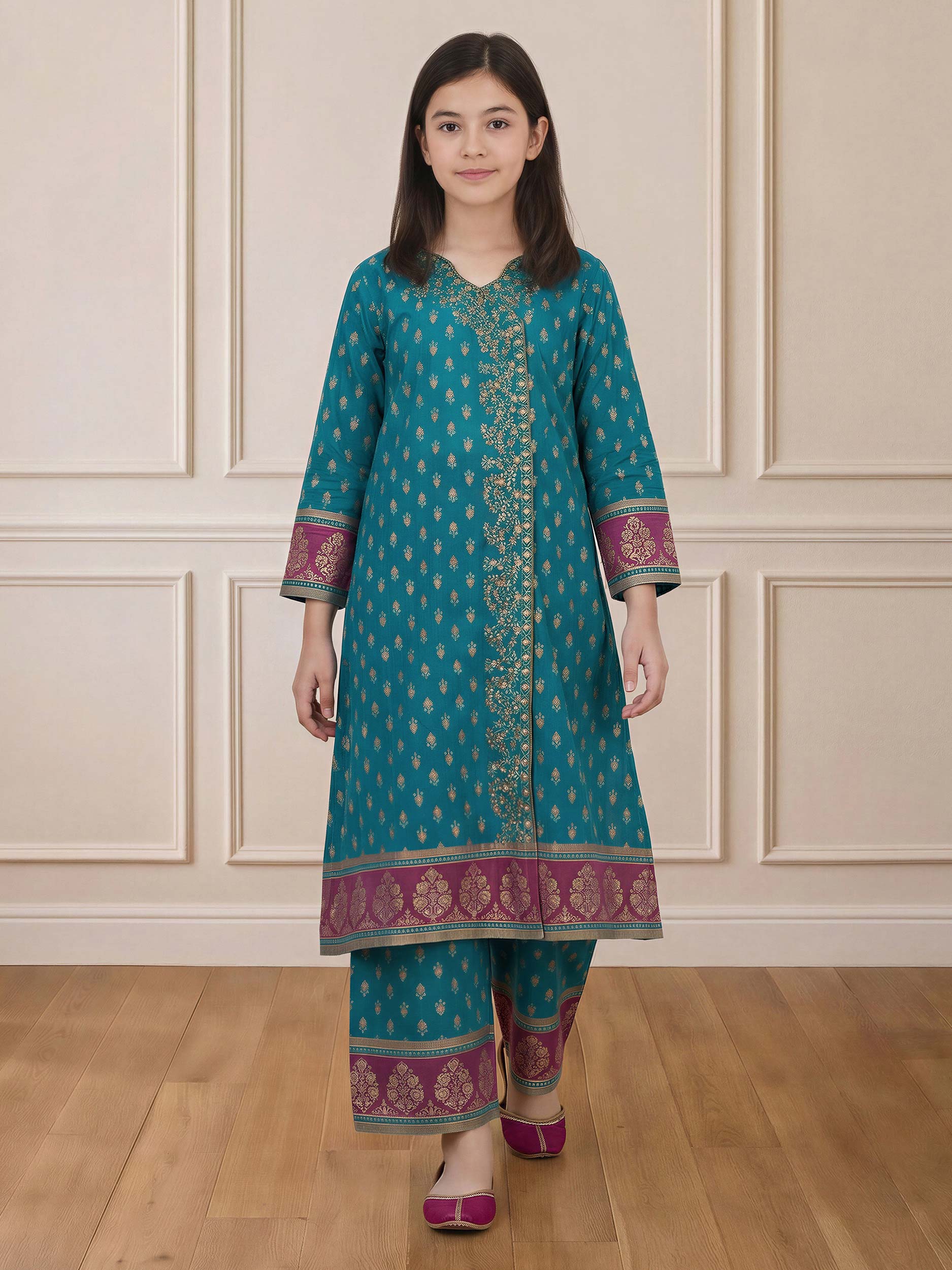 2 Piece Lawn Suit- Embroidered (Pret)