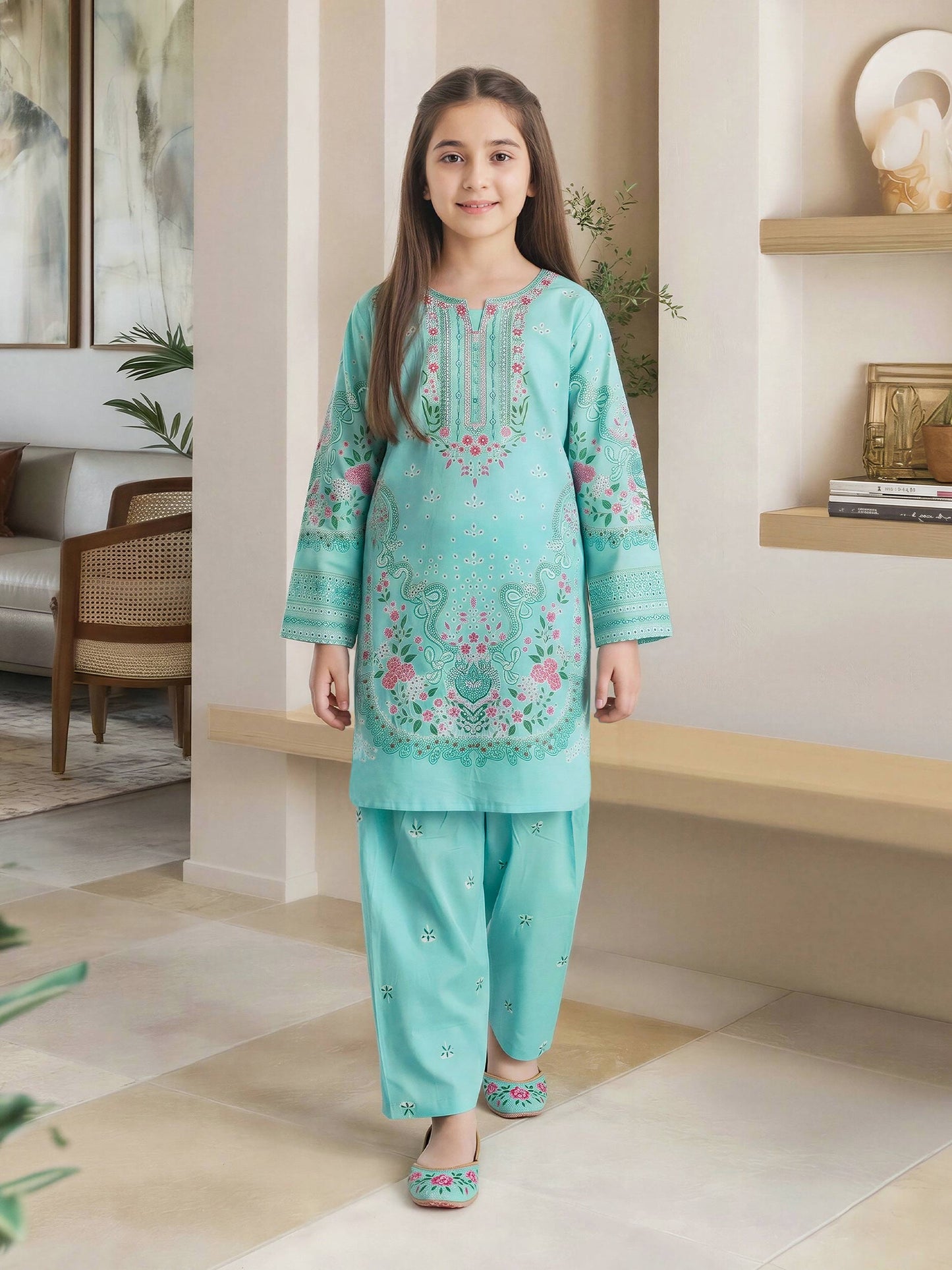 2 Piece Lawn Suit- Embroidered (Pret)