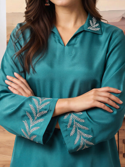 Silk Co-ord Set- Embellished
