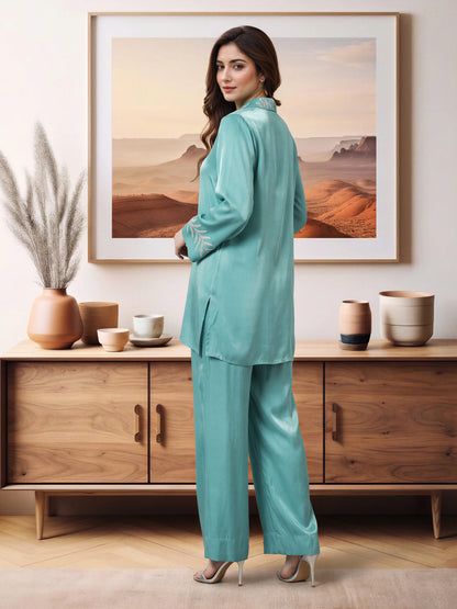 Silk Co-ord Set- Embellished