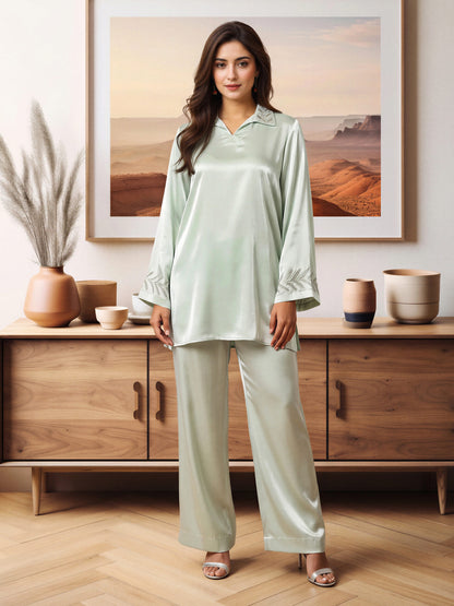 Silk Co-ord Set- Embellished