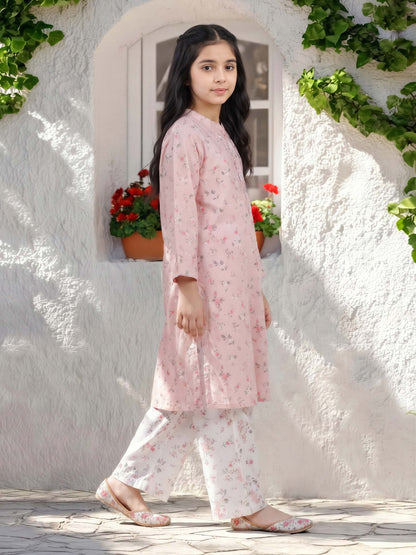 2 Piece Cambric Suit- Embroidered (Pret)