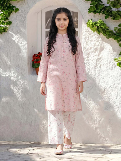 2 Piece Cambric Suit- Embroidered (Pret)