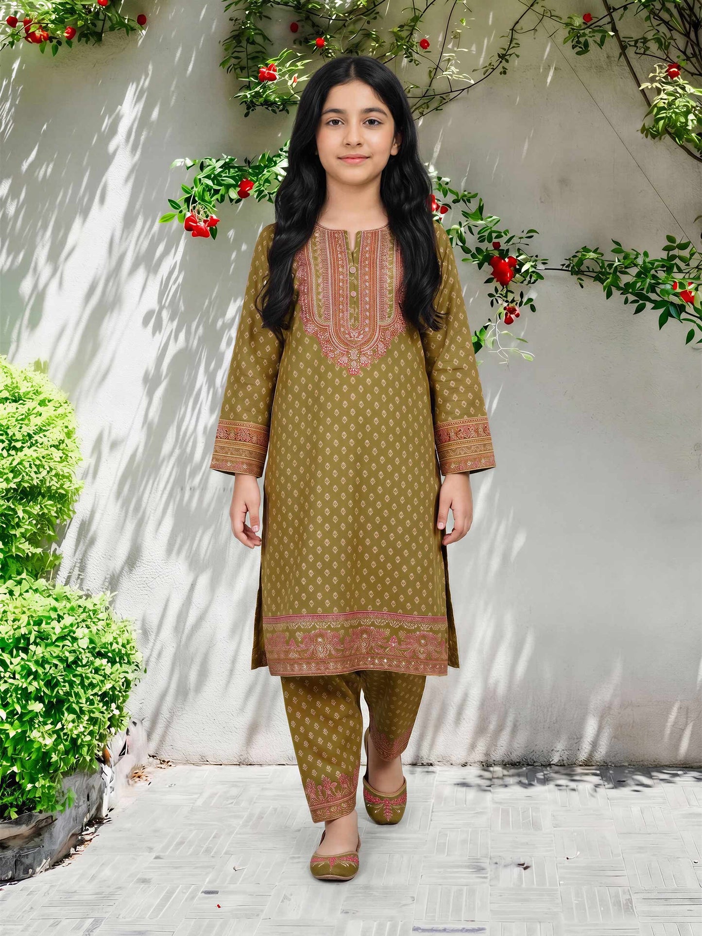 2 Piece Lawn Suit- Embroidered (Pret)