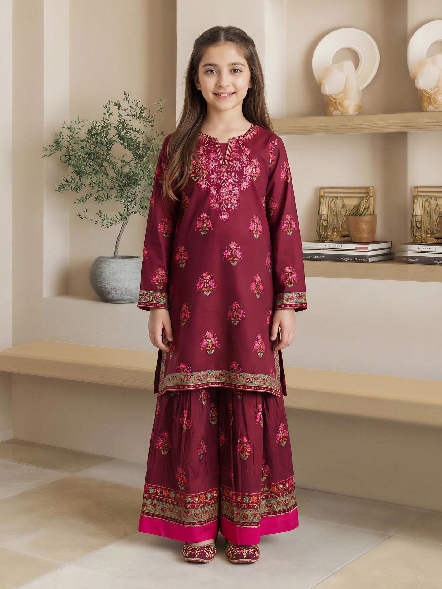 2 Piece Lawn Suit- Embroidered (Pret)