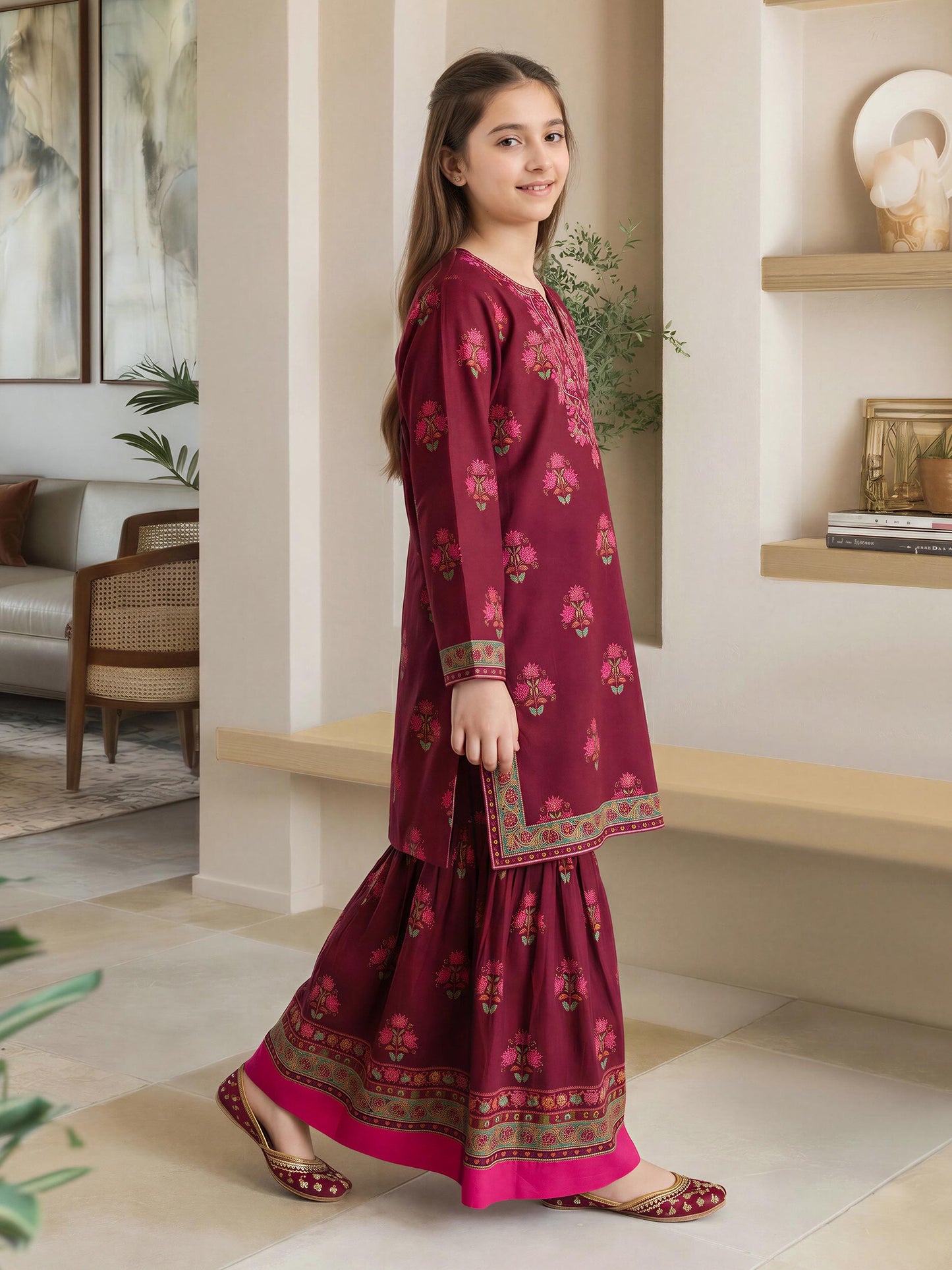 2 Piece Lawn Suit- Embroidered (Pret)