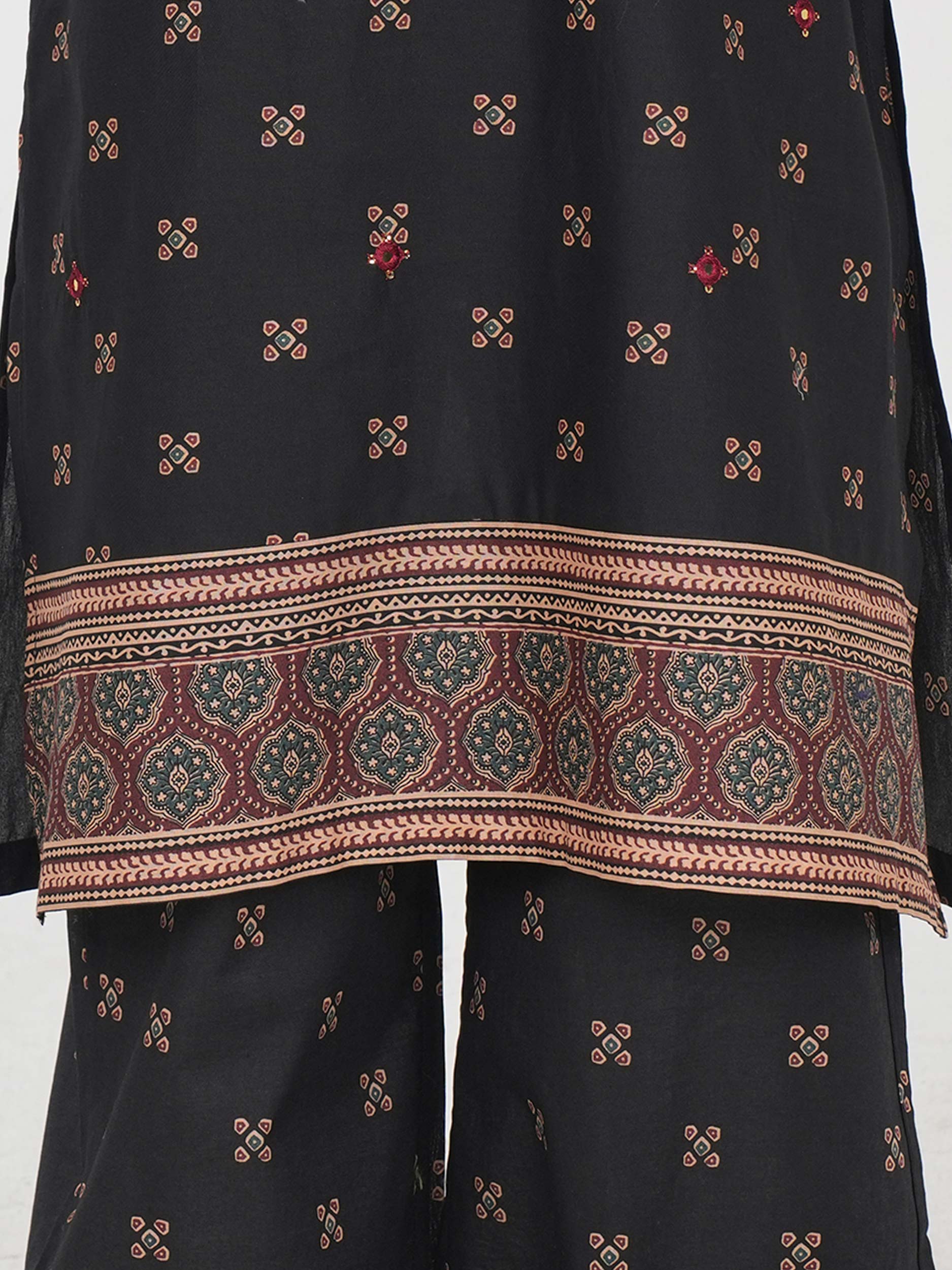 2 Piece Cambric Suit- Embroidered (Pret)