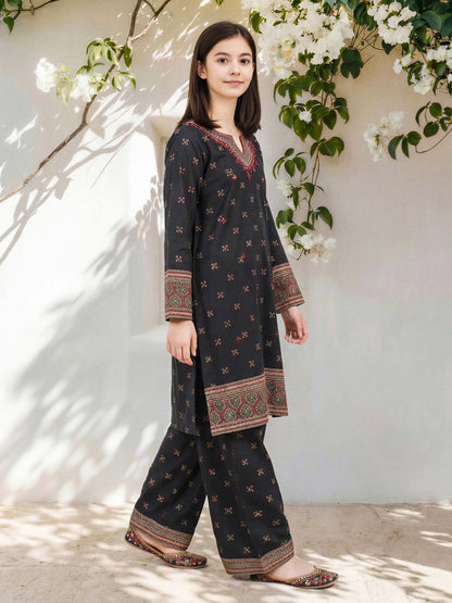 2 Piece Cambric Suit- Embroidered (Pret)