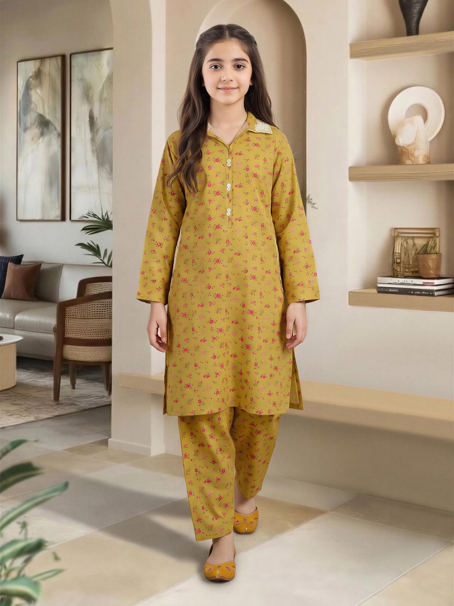 2 Piece Lawn Suit- Embroidered (Pret)