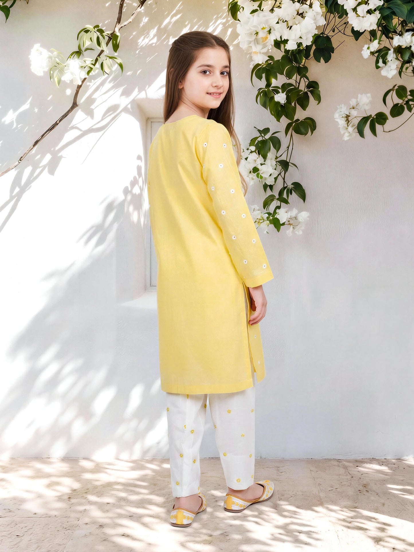 2 Piece Lawn Slub Suit- Embroidered (Pret)