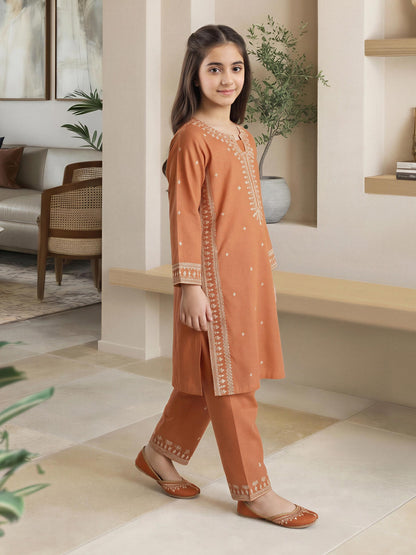 2 Piece Dobby Suit- Embroidered (Pret)