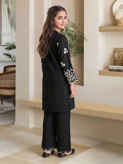 Lawn Slub Co-ord Set- Embroidered