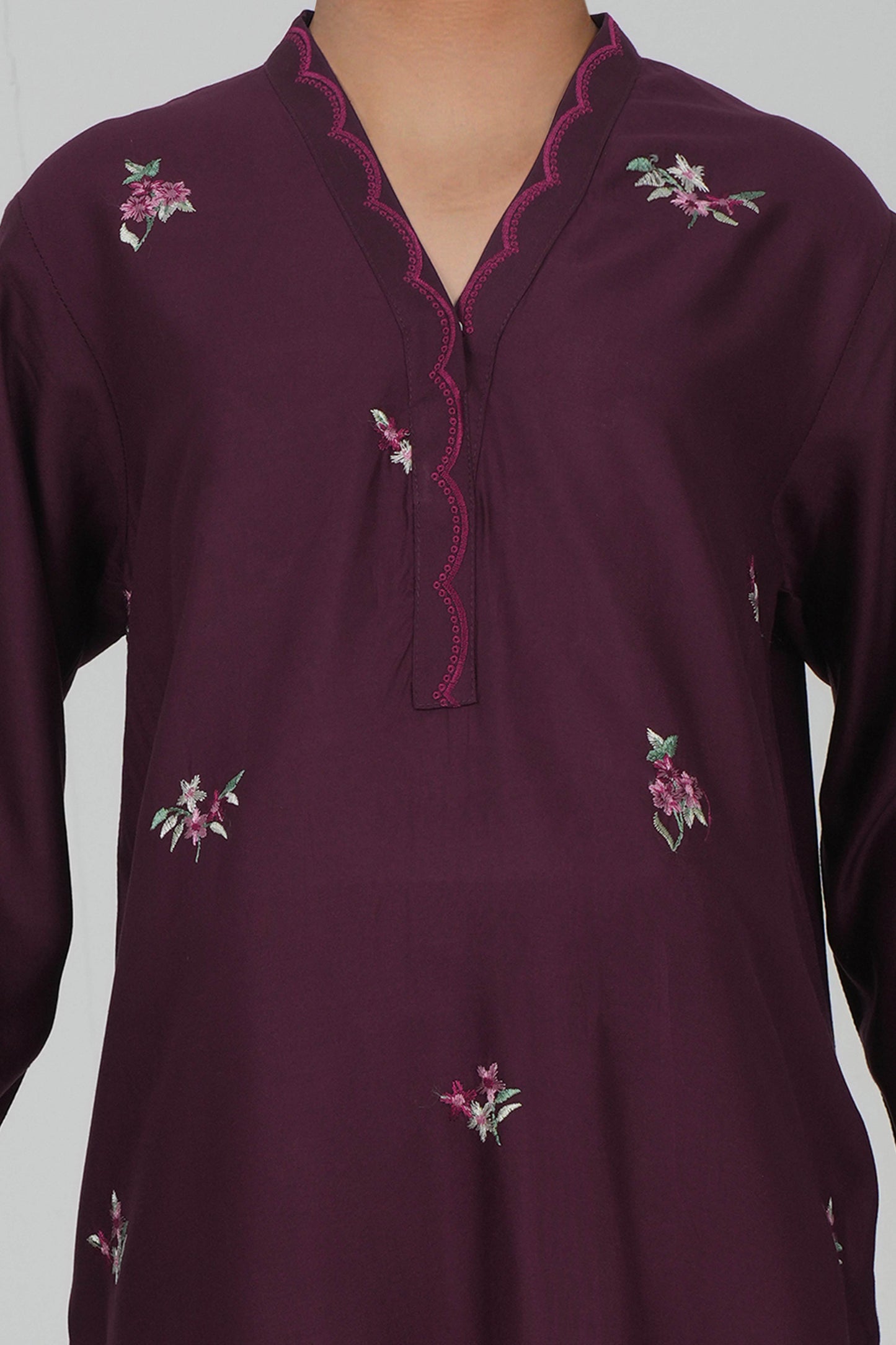 Viscose Co-ord Set- Embroidered