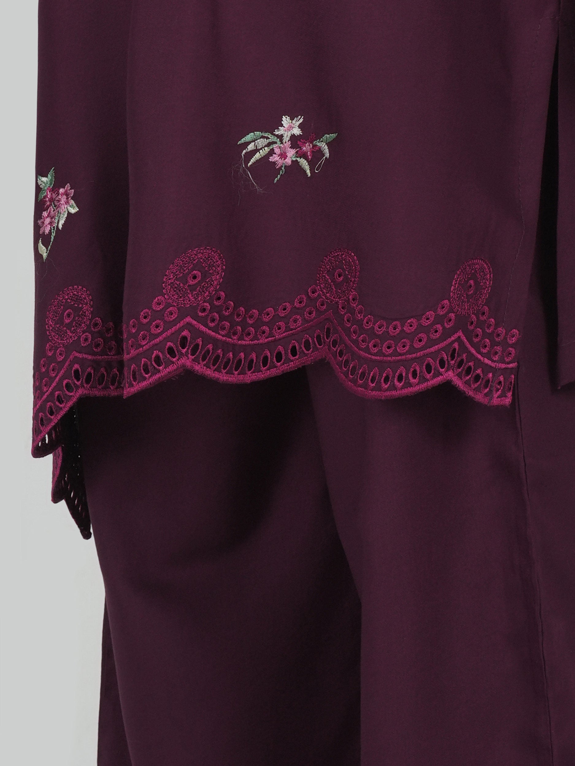 Viscose Co-ord Set- Embroidered