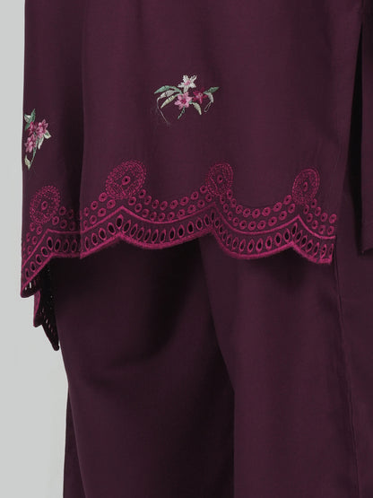 Viscose Co-ord Set- Embroidered