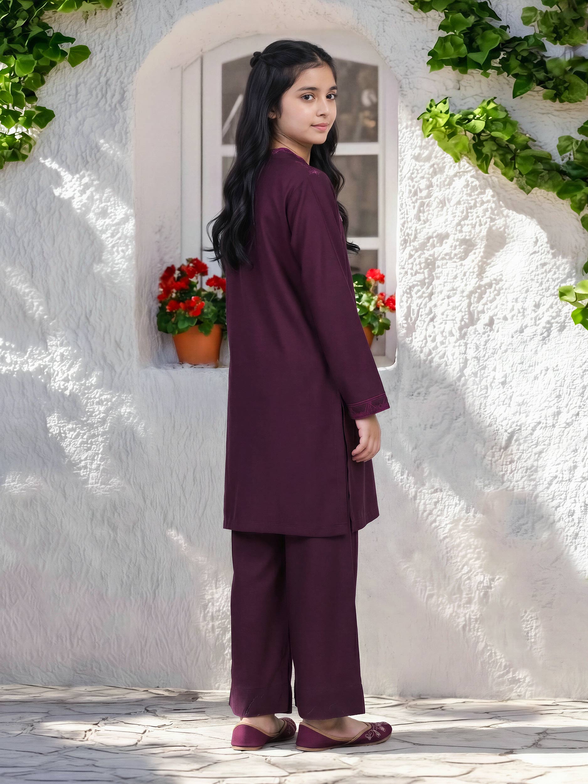 Viscose Co-ord Set- Embroidered