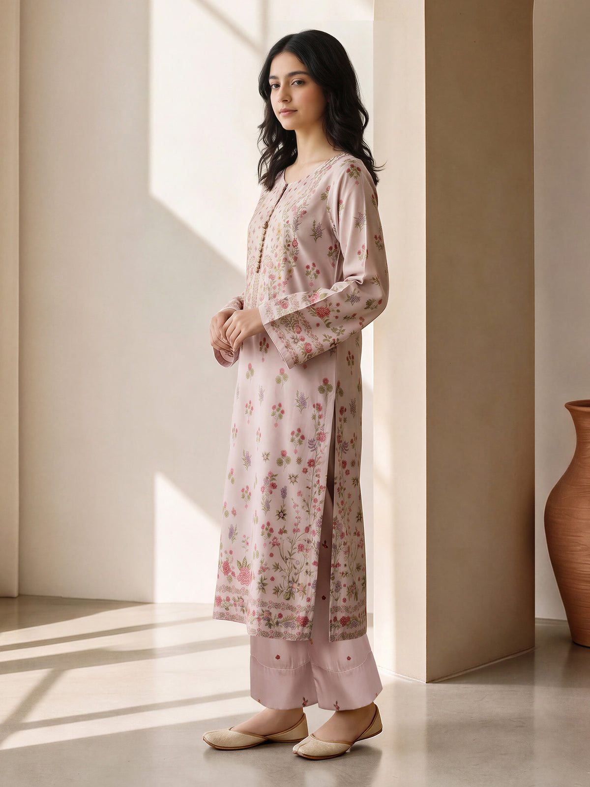 2 Piece Silk Suit (Pret)