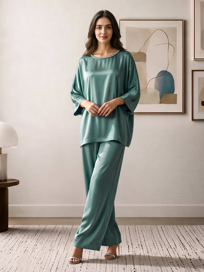 Embellished Neck Co-ord