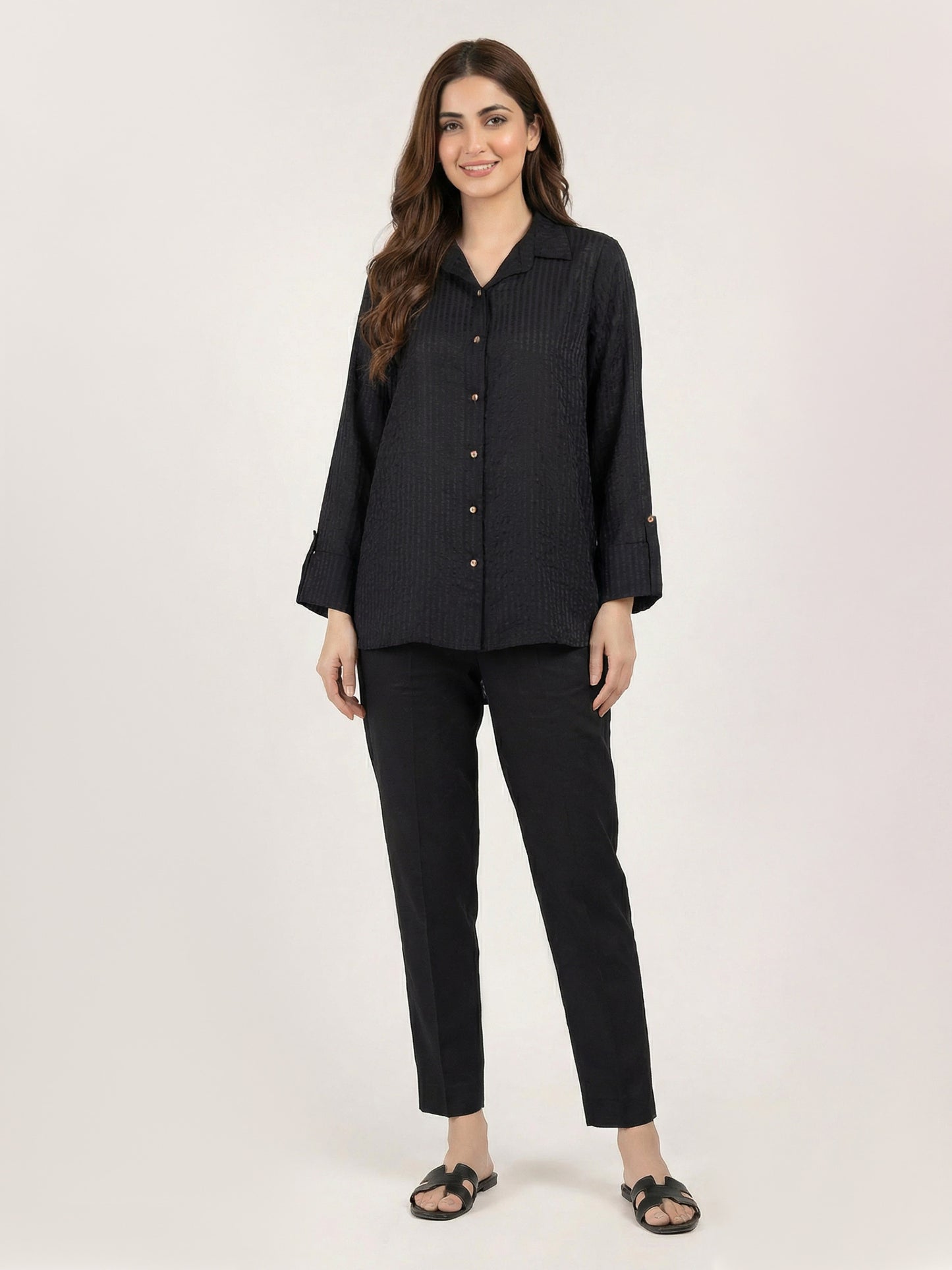 Self Jacquard Top