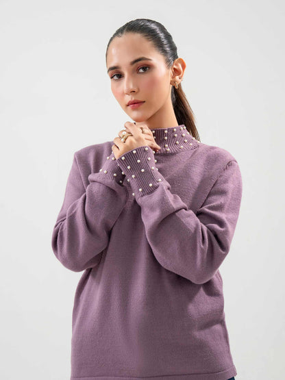 Embellished Woolen Sweater