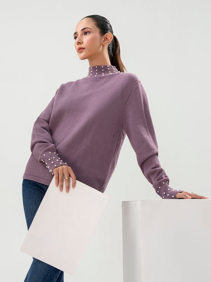 Embellished Woolen Sweater