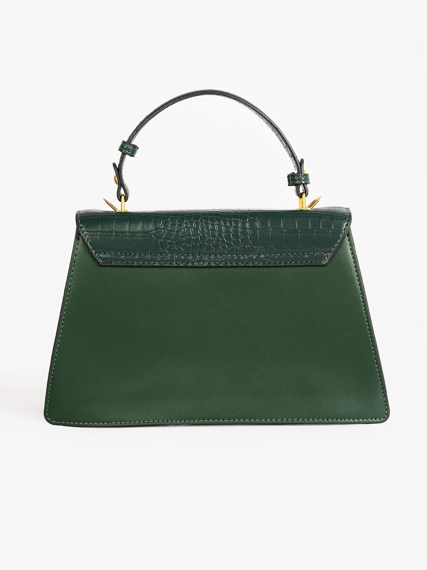 Snake Textured Flap Handbag