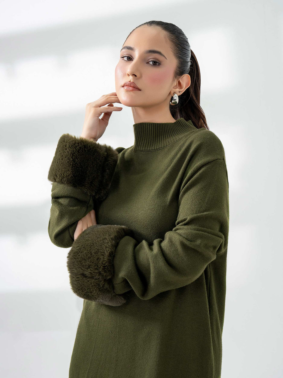 Dyed Woolen Dress
