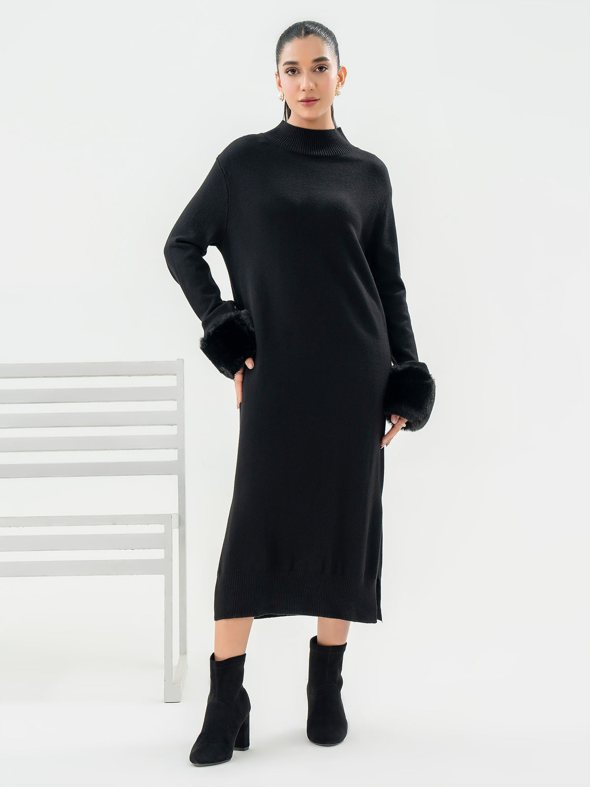 Dyed Woolen Dress