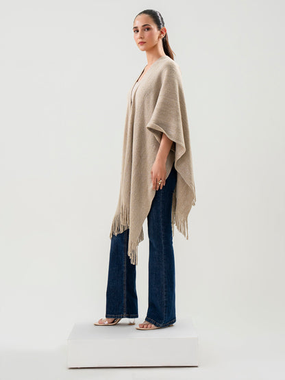 Sparkle Wool Cape Shawl