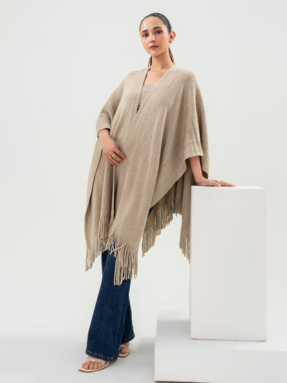 Sparkle Wool Cape Shawl