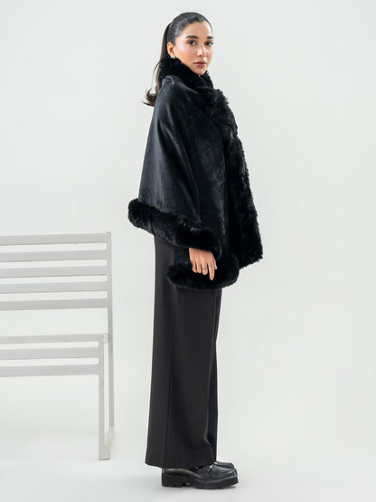 Suede Cape Shawl