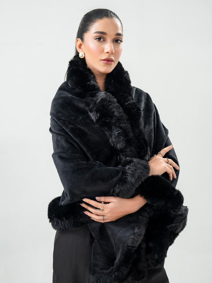 Suede Cape Shawl