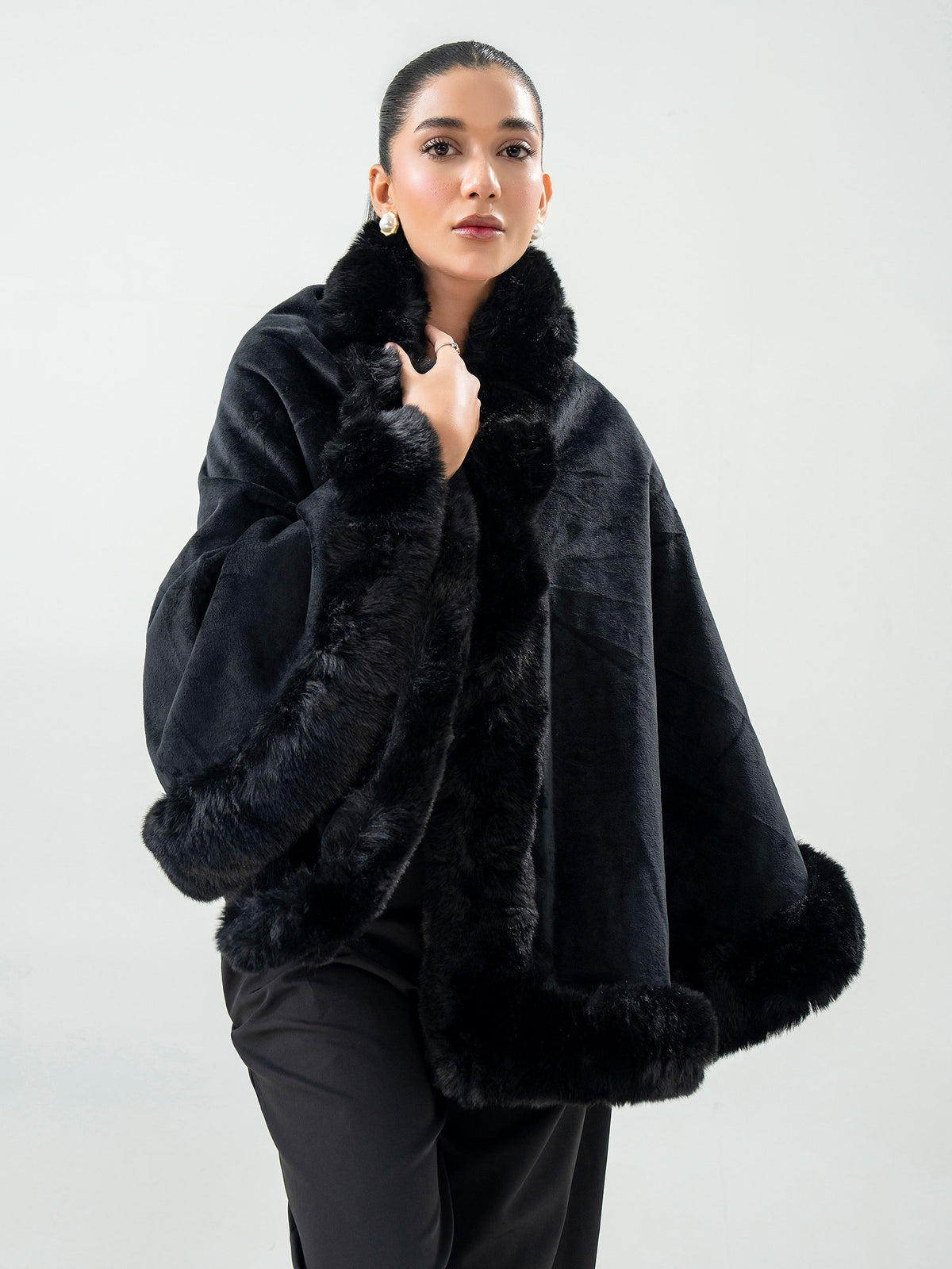Suede Cape Shawl