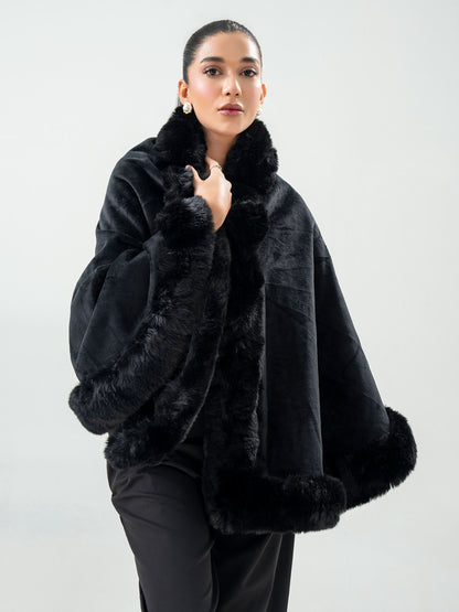 Suede Cape Shawl