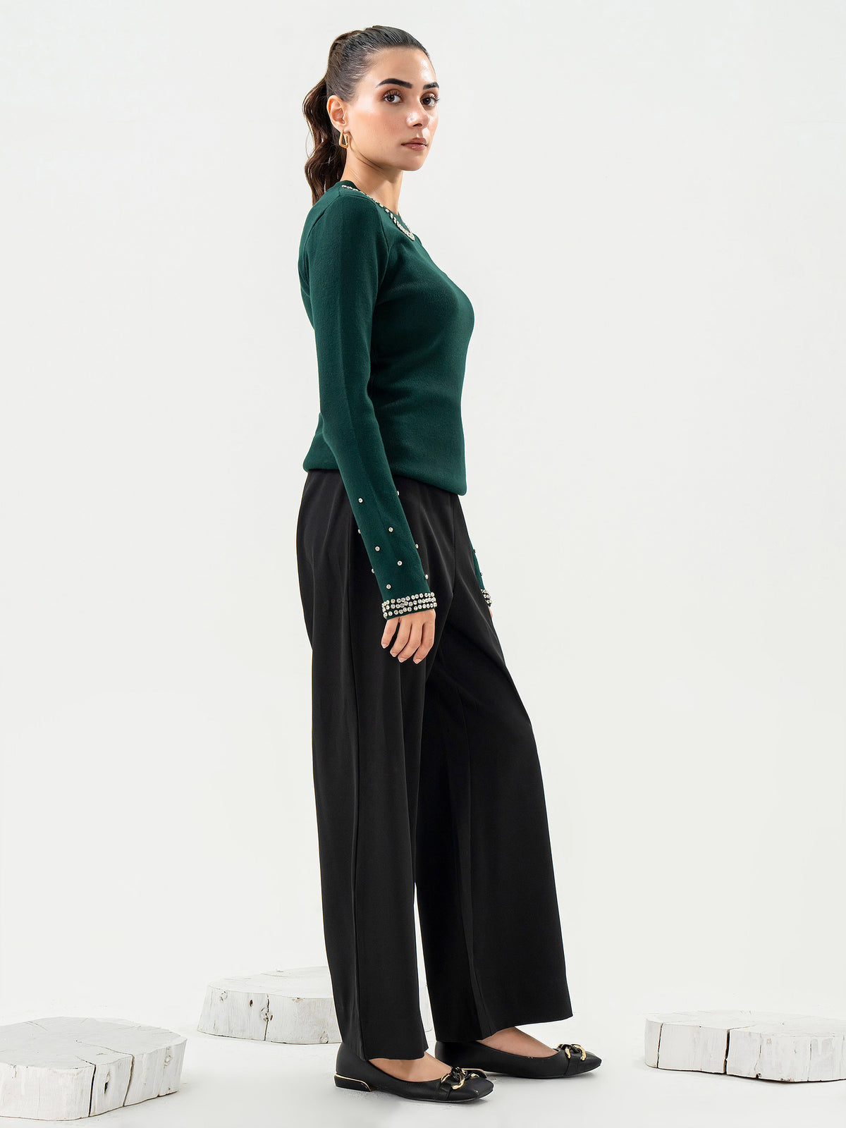 Embellished Woolen Sweater