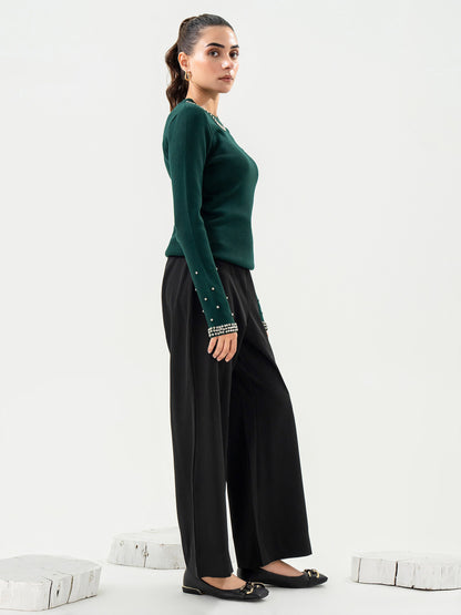 Embellished Woolen Sweater