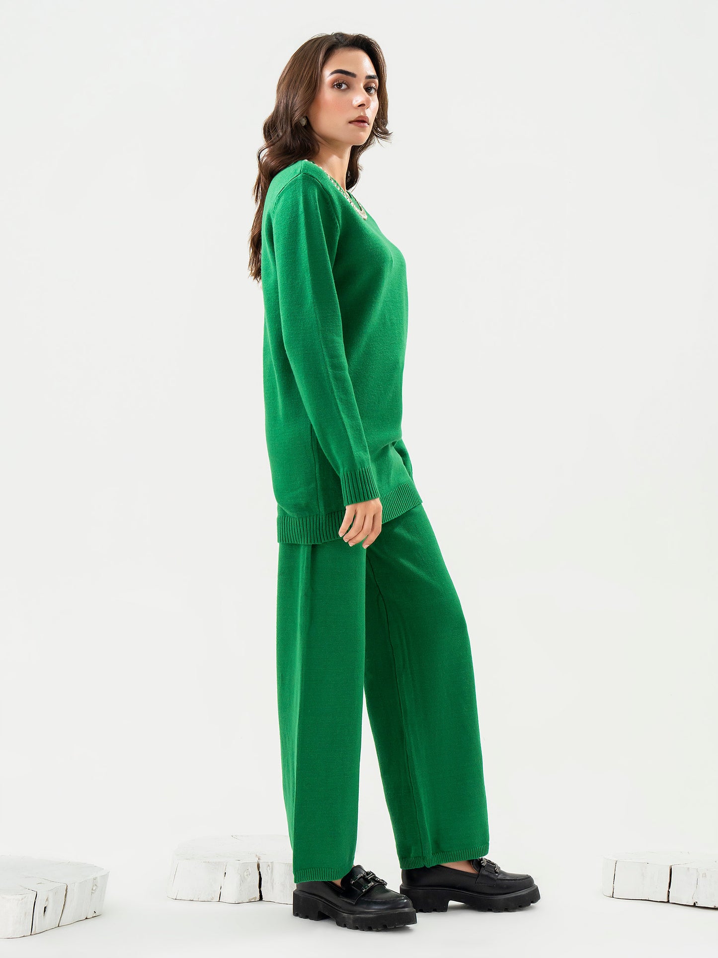 Embellished Woolen Co-Ord Set