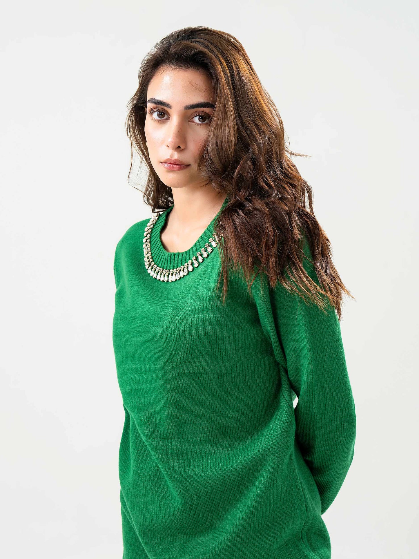 Embellished Woolen Co-Ord Set