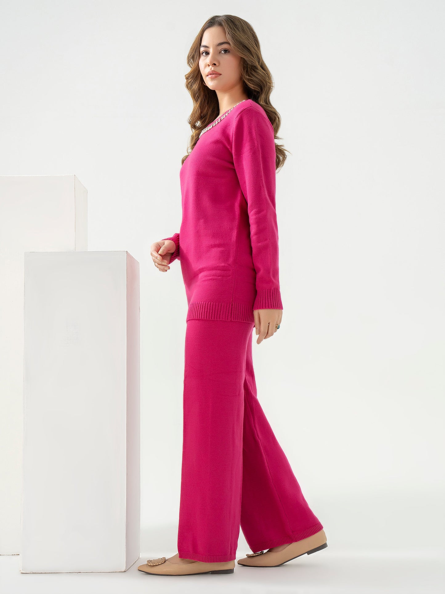 Embellished Woolen Co-Ord Set